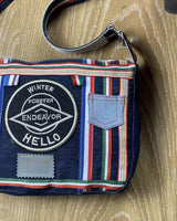Reclaimed Stripe Denim Crossbody Bag by TLD
