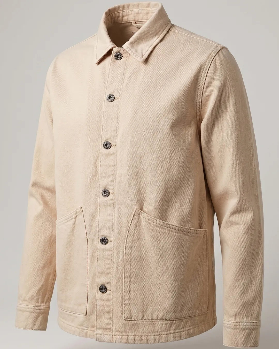Solid Men's Heavyweight Oversized Denim Shirt