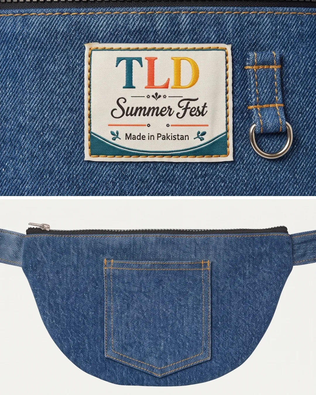 TLD Streetwear Denim Crossbody & Fanny Pack