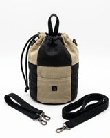 TLD Two-Tone Patchwork Denim Crossbody Bag – Unisex Drawstring Pouch Bag