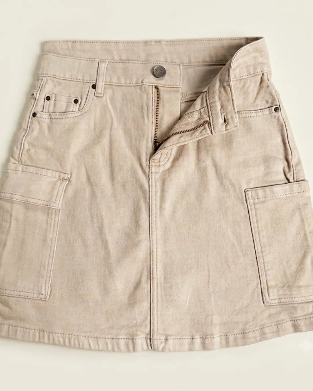 TLD Girls Denim Cargo Mini Skirt Adjustable Waist