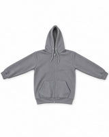 Men Charcoal Grey Zip-Up Hoodie