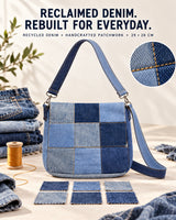Patchwork Crossbody Upcycled Denim Bag