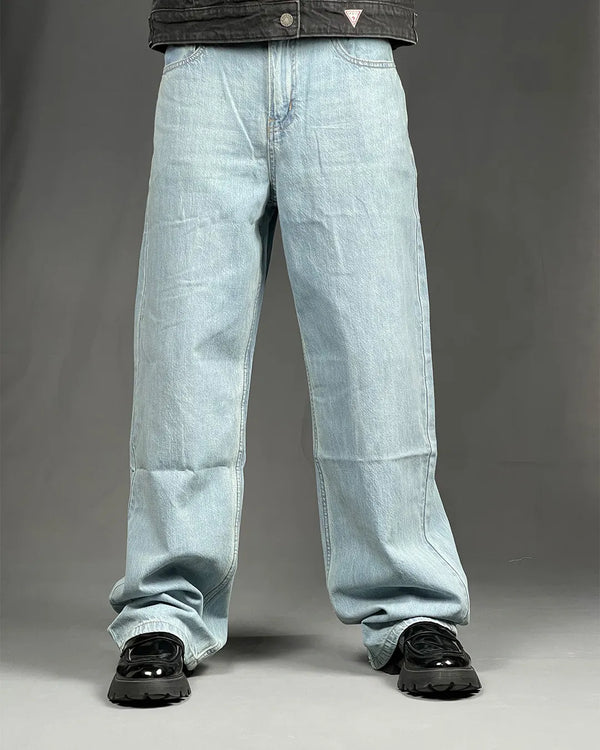 Pull&Bear Baggy Fit Sky Blue Jeans