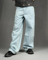 Pull&Bear Baggy Fit Sky Blue Jeans
