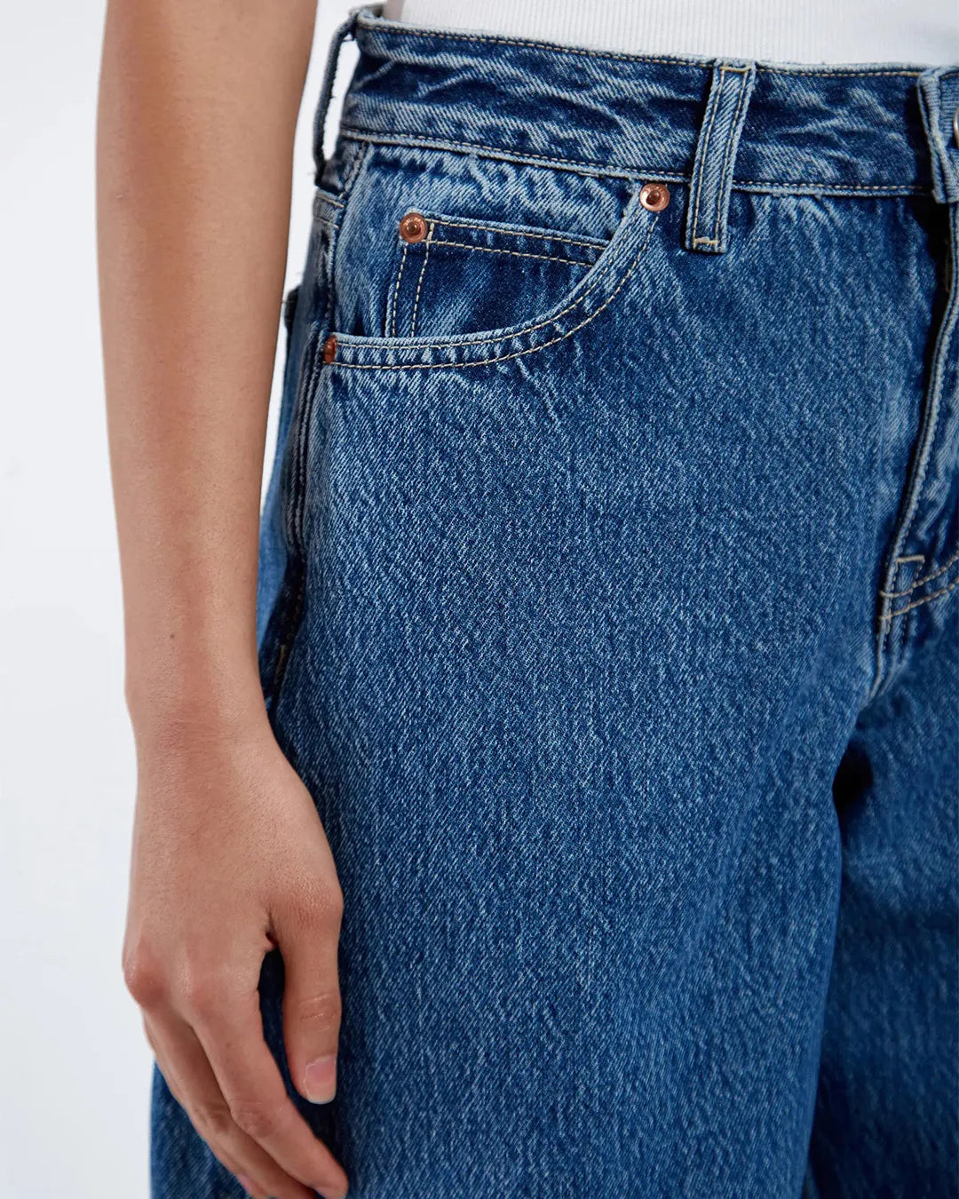 Women's Dr.Denim Mid-Waist Barrel Leg Jeans