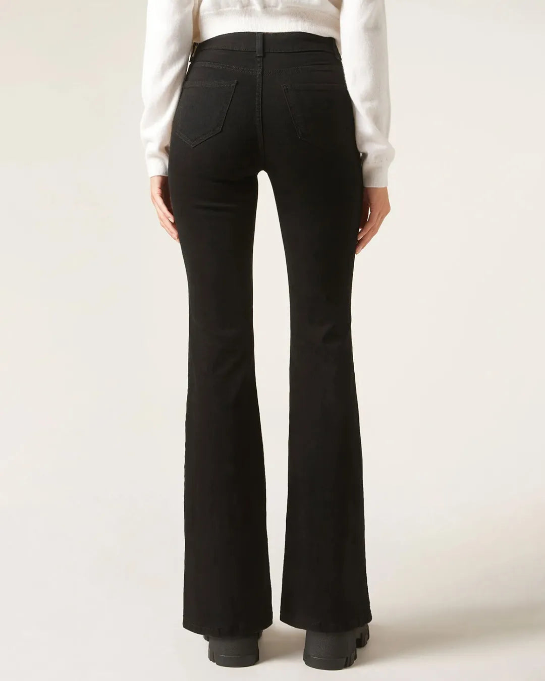 Calzedonia Women's Black Flared Stretch Jeans