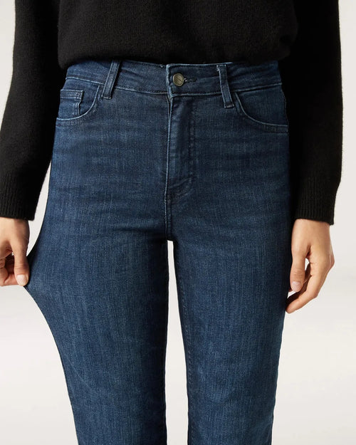 Calzedonia Women's Dark Blue Flared Stretch Jeans