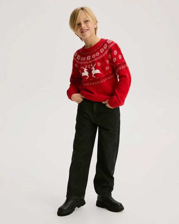Reserved Kids Boys Black Straight & Relax Fit Denim Jeans