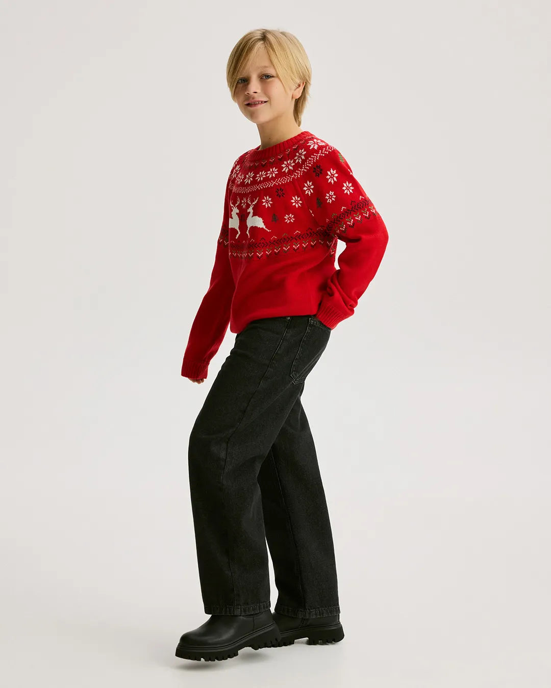 Reserved Kids Boys Black Straight & Relax Fit Denim Jeans