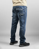 Enzo 989 Men's Dark Blue Bikers Jeans