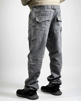 Enzo 989 Men's Grey Bikers Jeans