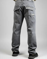 Enzo 989 Men's Grey Bikers Jeans