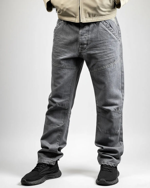 Enzo 989 Men's Grey Bikers Jeans