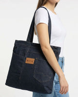 Casual Denim Tote Bag for Women & Men | Stylish Jeans Shoulder Bag