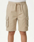 Enzo Milano Men's Cotton Cargo Shorts – Beige Comfort Fit