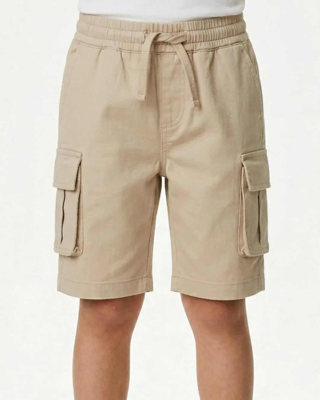 Enzo Milano Men's Cotton Cargo Shorts – Beige Comfort Fit