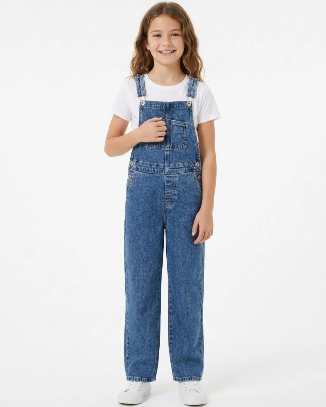 Only Kids Girls Blue Denim Jumpsuit Romper