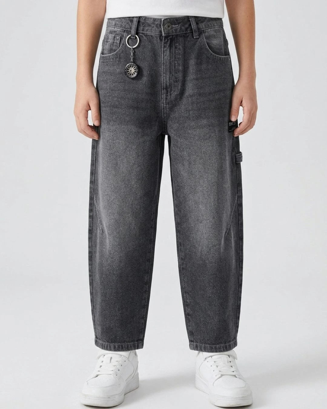 Reserved Kids Boys Grey Baggy Fit Skater Jeans
