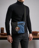 TLD Two Tone Denim Laptop Premium Crossbody MacBook iPad Messenger Bag