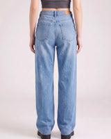 Pull And Bear Women Baggy Ice Blue Jeans