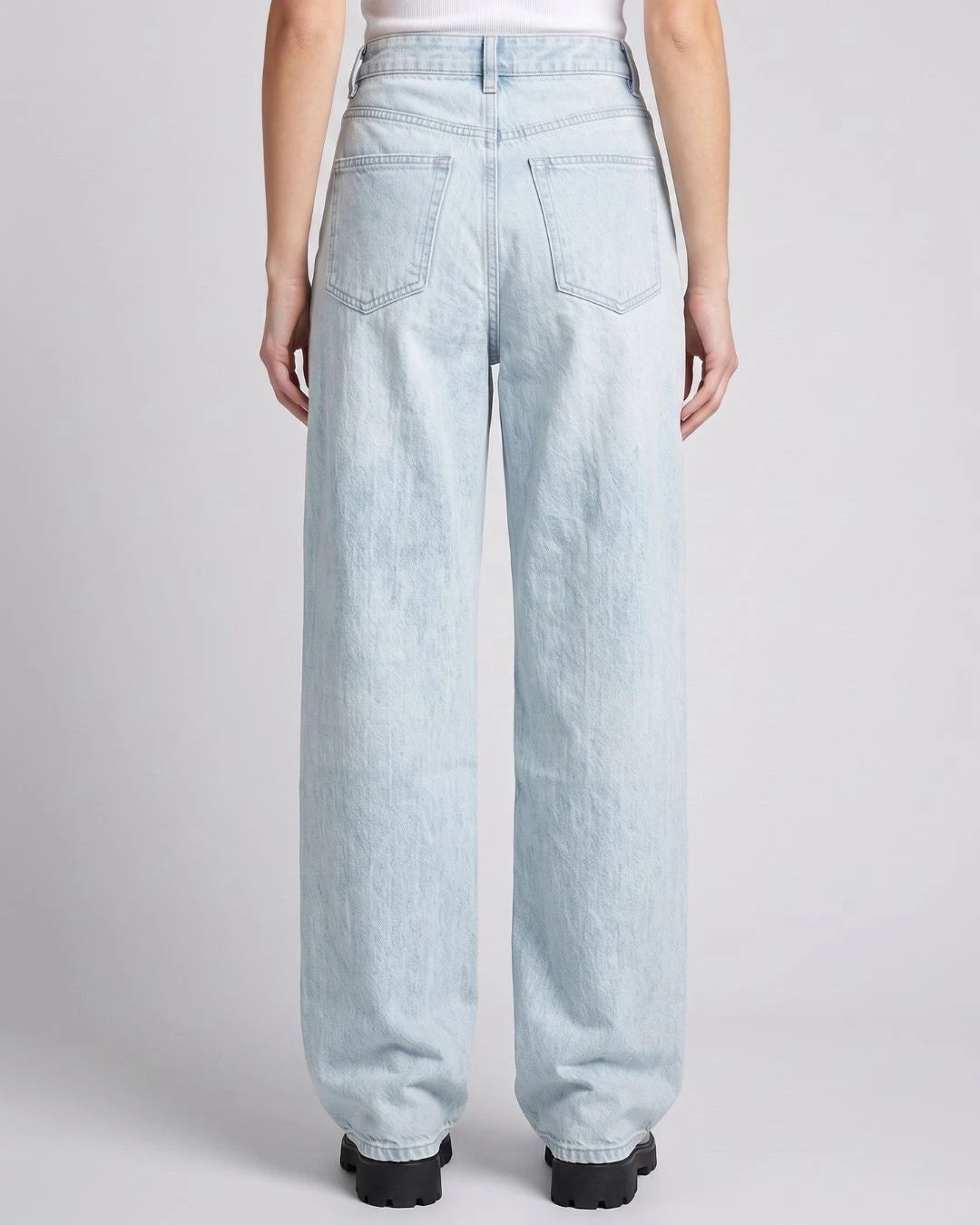 Women Pull And Bear Baggy Fit Sky Blue Jeans