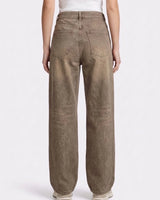 Pull And Bear Women Baggy Fit Jeans Mocha Olive