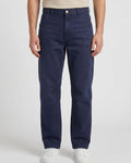 Men Relaxed Loose Fit Cross Pocket Jeans Deep Ocean Blue