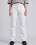 Blind Date White Flared Regular Fit Denim Jeans