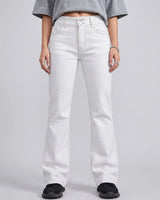 Blind Date White Flared Regular Fit Denim Jeans