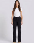 Women Jet Black High Waist Bootcut Jeans