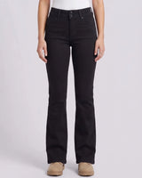 Women Jet Black High Waist Bootcut Jeans