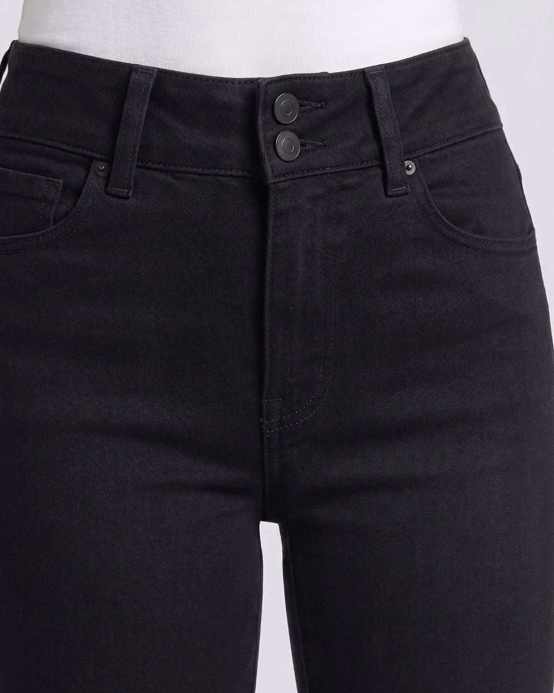 Women Jet Black High Waist Bootcut Jeans