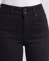 Women Jet Black High Waist Bootcut Jeans