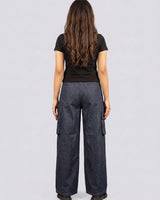 6-Pocket Cargo Wide Leg Denim Jeans