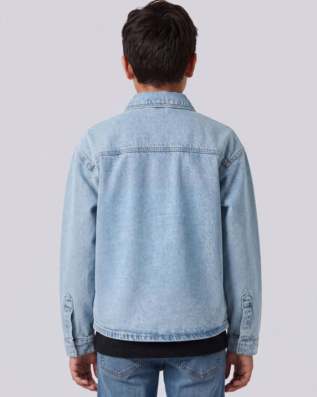 Boys Classic Ice Blue Denim Shirt Trendy Casual Wear