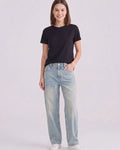 Women Aeropostal Light Wash Super Baggy Carpenter Jeans
