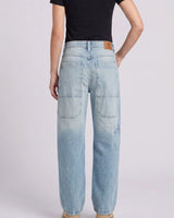 Women Aeropostal Light Wash Super Baggy Carpenter Jeans