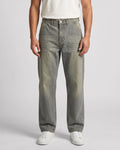 Men Relaxed Loose Fit Cross Pocket Denim Jeans Matcha Wash