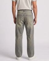 Men Relaxed Loose Fit Cross Pocket Denim Jeans Matcha Wash