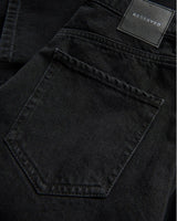 Womens Berral High Waisted Baggy Fit Jeans Black Color