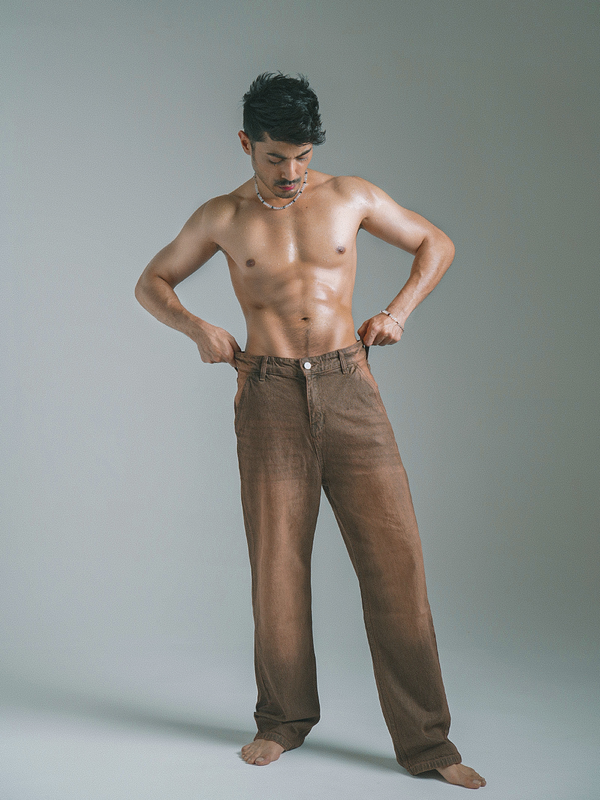 Men relaxed loose fit Cross Pocket Vintage Rose