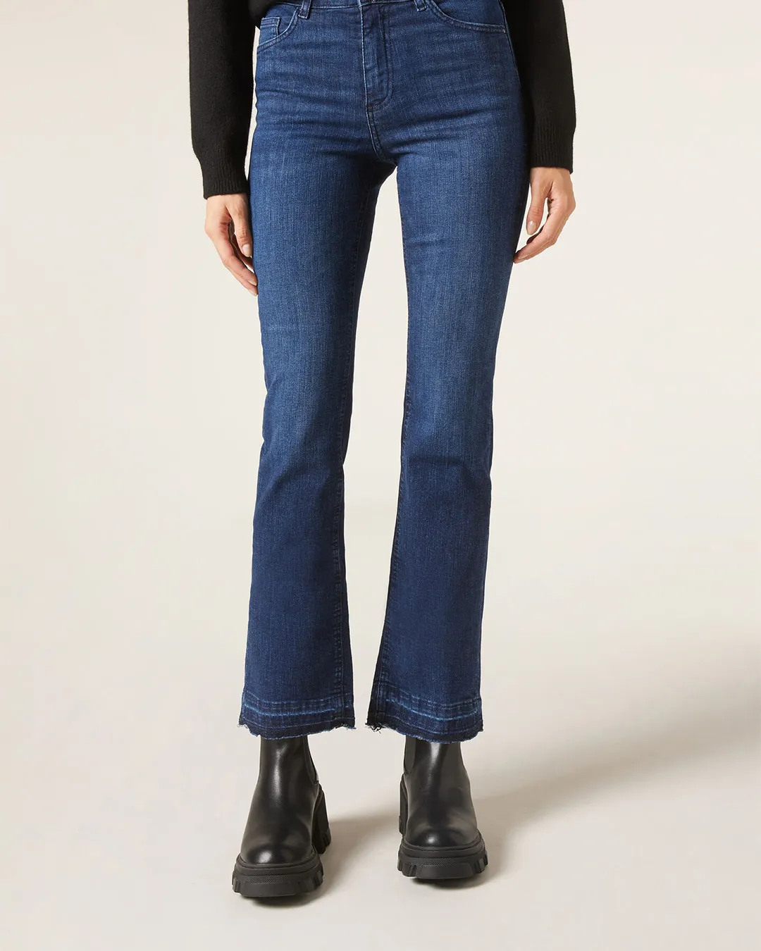 Calzedonia Blue Cropped Flared Jeans