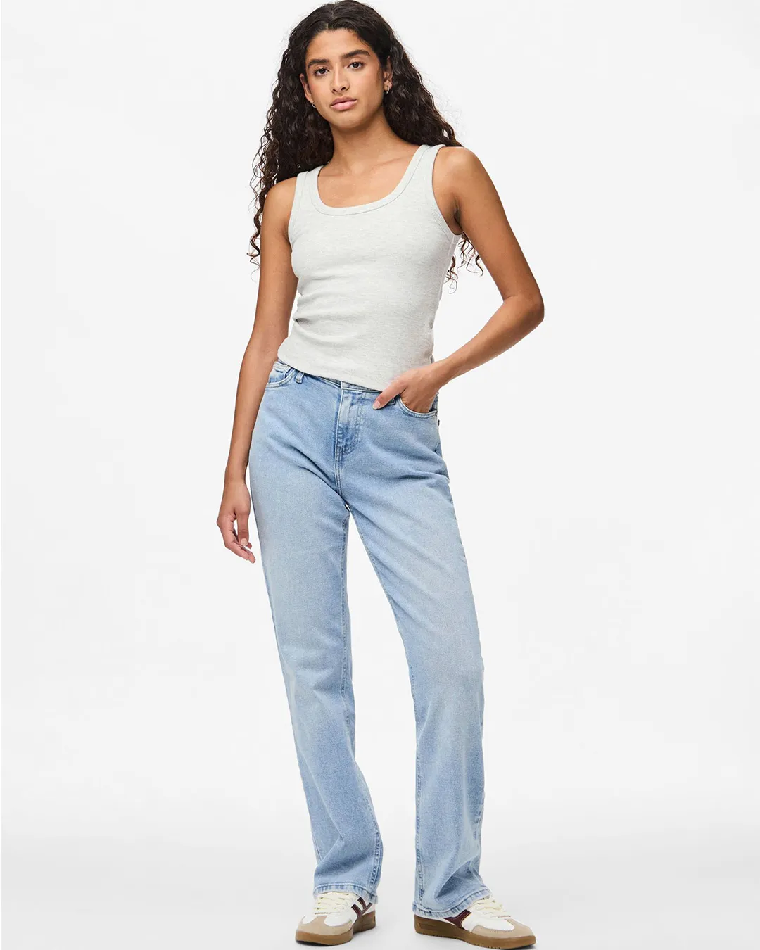 Pieces Straight Fit Jeans Light Blue