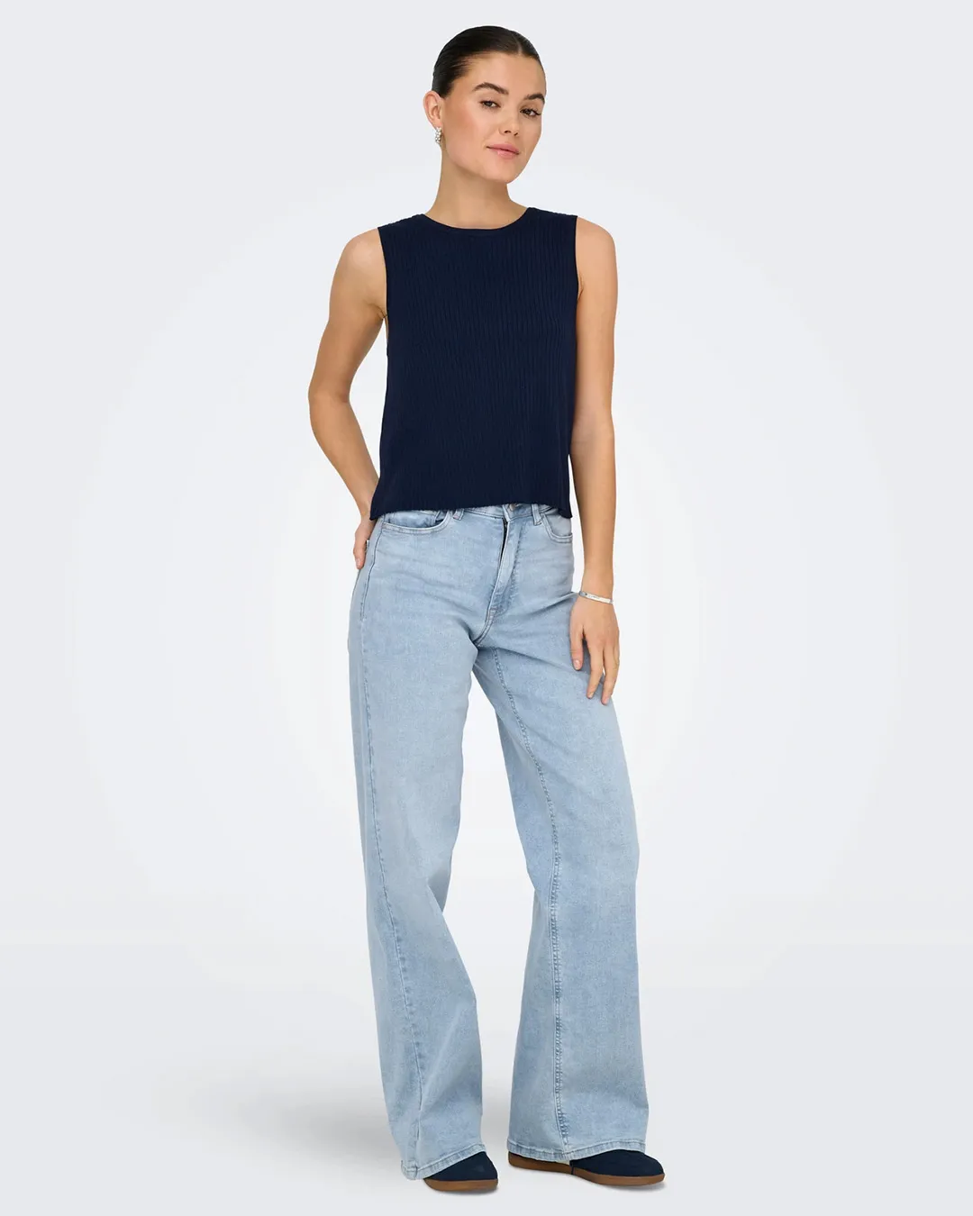 JDY Wide Leg Jeans Bleach Wash