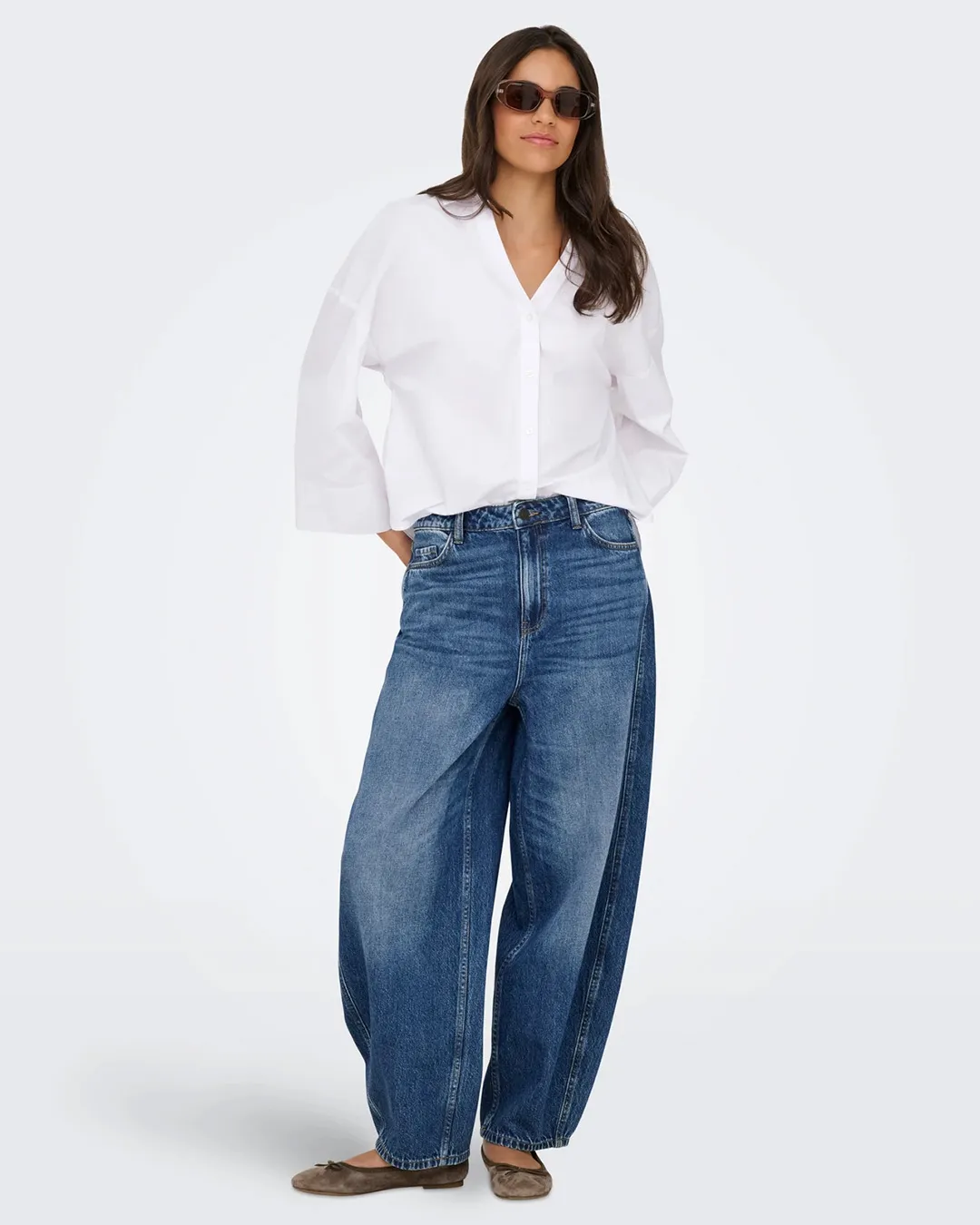 JDY Barrel Fit Jeans Medium Blue