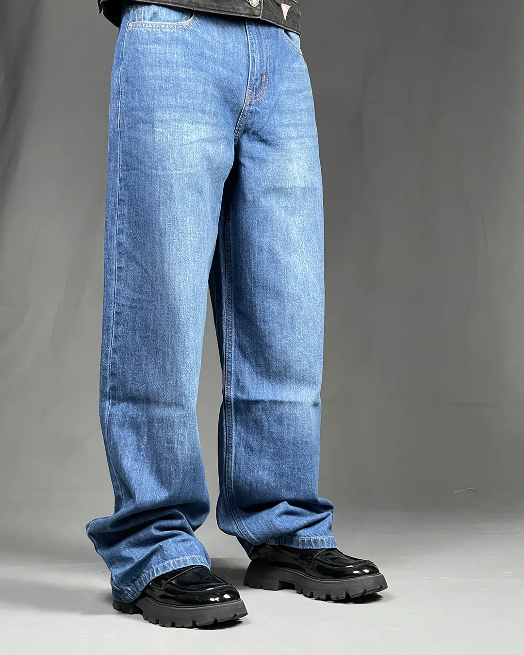 Pull&Bear Baggy Ice Blue Jeans - Image 3