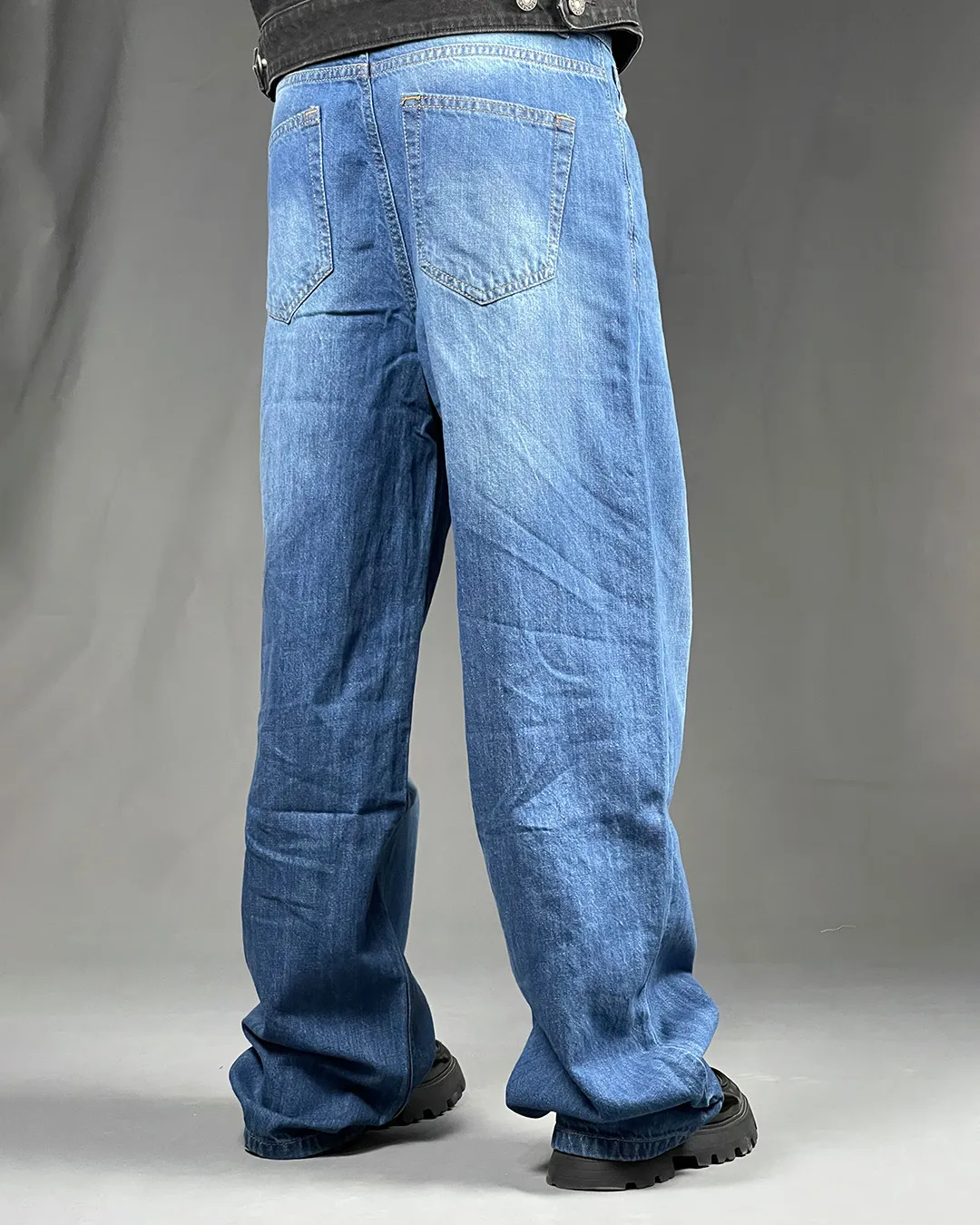 Pull&Bear Baggy Ice Blue Jeans - Image 5
