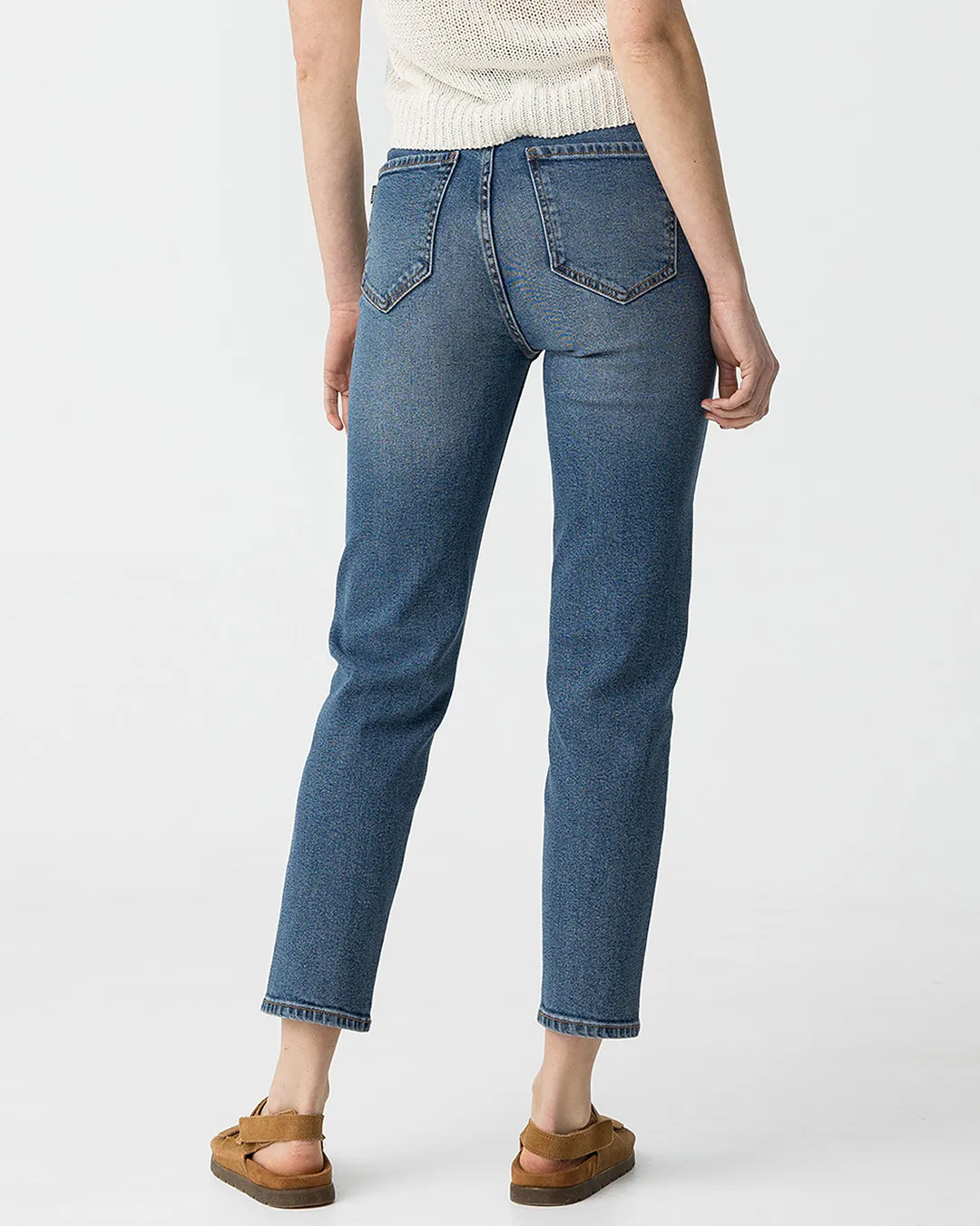 Tiffosi Mom Slim High-Waisted Blue Jeans - Image 6