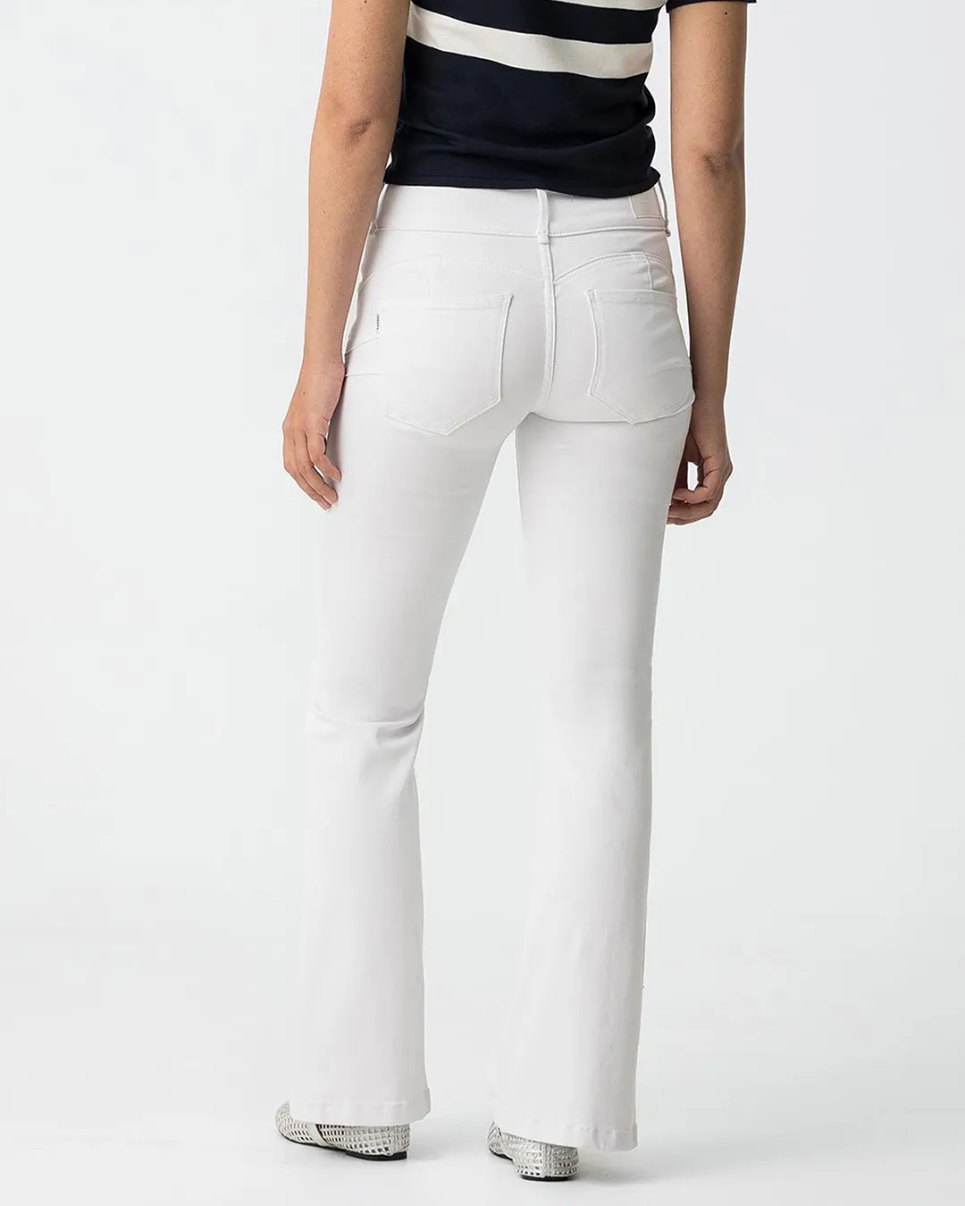 Tiffosi Double Up High Waist Flare Jeans - Image 6